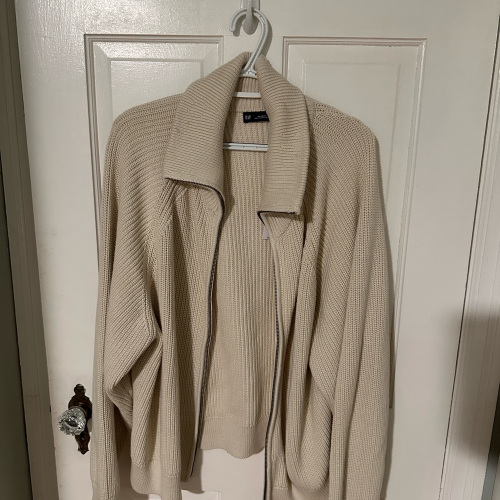 NWT Gap oversized off white ship-up cardigan sweater